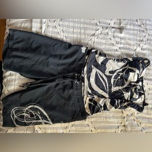 Fox Board Shorts and Tankini Swim Top